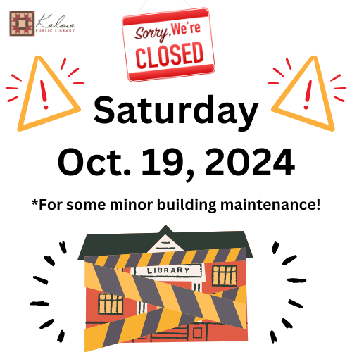 Closed Oct 19 for maintenance