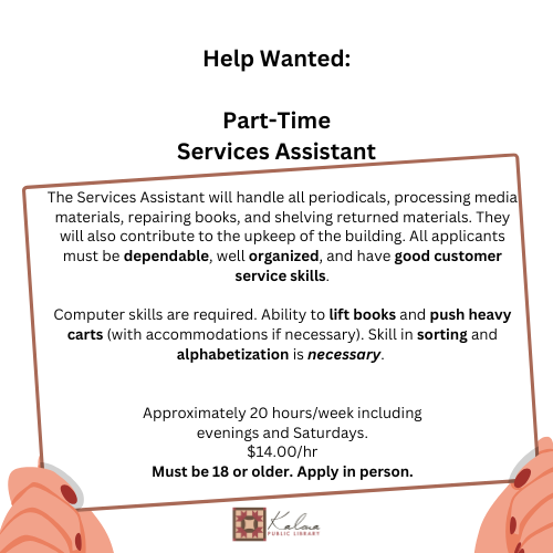 Services Assistant Job